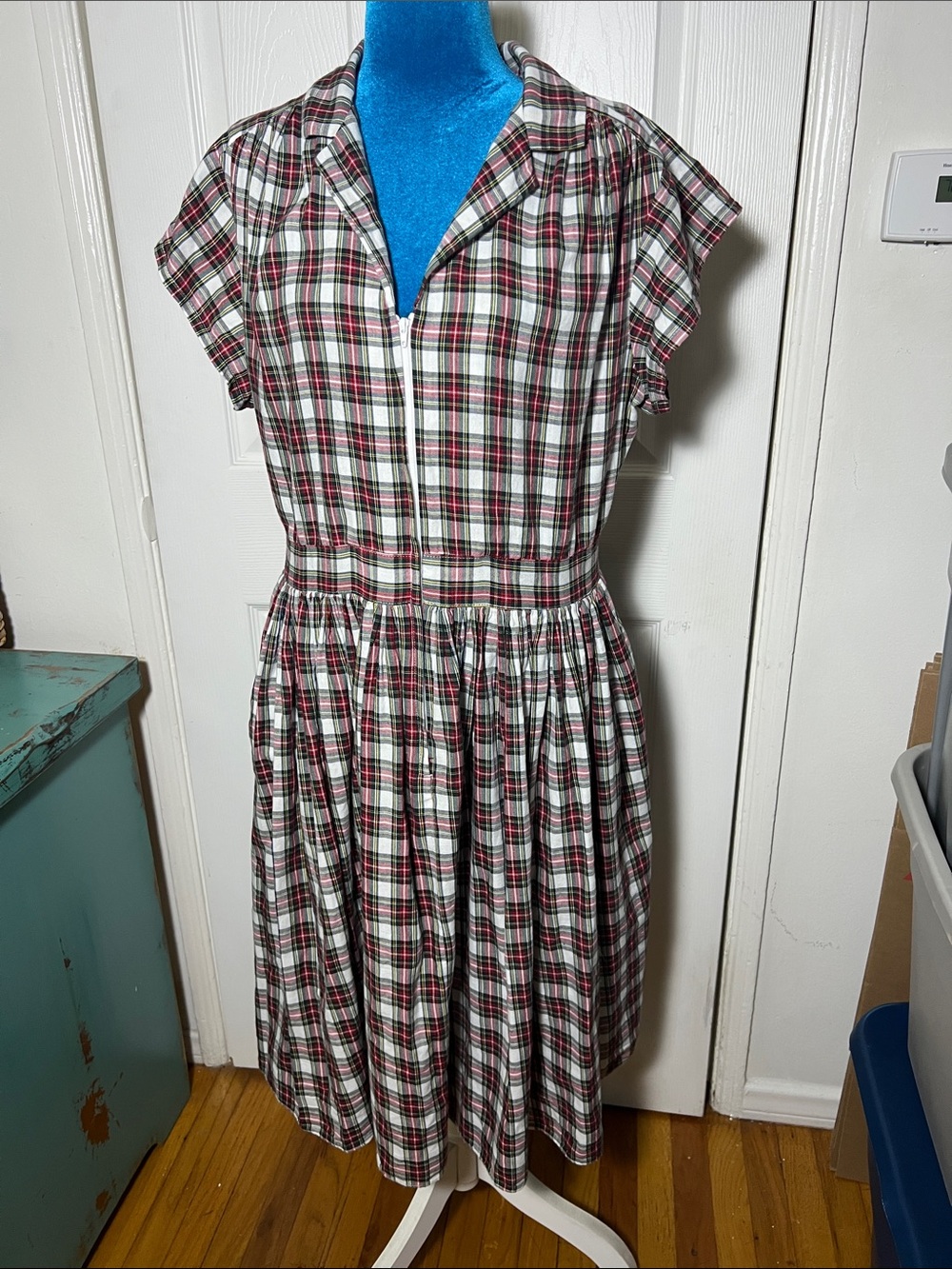 Bernie Dexter USA Plaid Midi Dress Women’s 1X